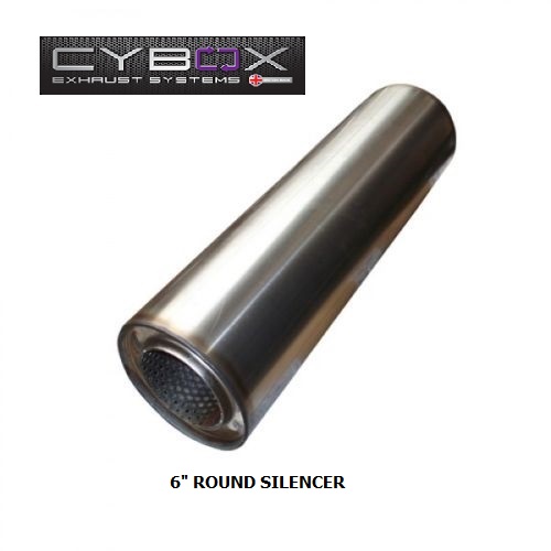 Exhaust Parts UK 4.5" Bullet Resonator / Silencer – Stainless Steel, 2.25" Bore X 12" Long (Center In/Out)
