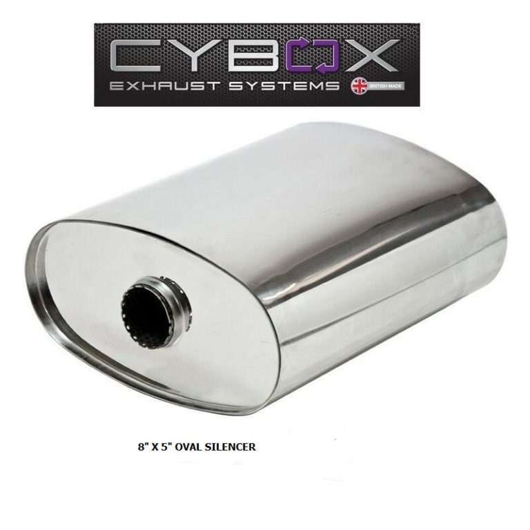 thumbnail image 2 of Smoothflow 4" X 8" Stainless Steel Clamp-On Silencer Exhaust Box – 3" (76mm) Bore, Performance Part 2 of 6