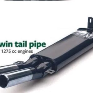 PECO CLASSIC BIG BORE TWIN UPSWEPT DIRECT REPLACEMENT REAR SILENCER.