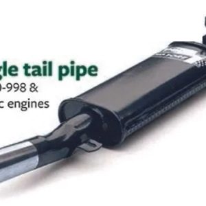 PECO CLASSIC BIG BORE SINGLE UPSWEPT DIRECT REPLACEMENT REAR SILENCER.